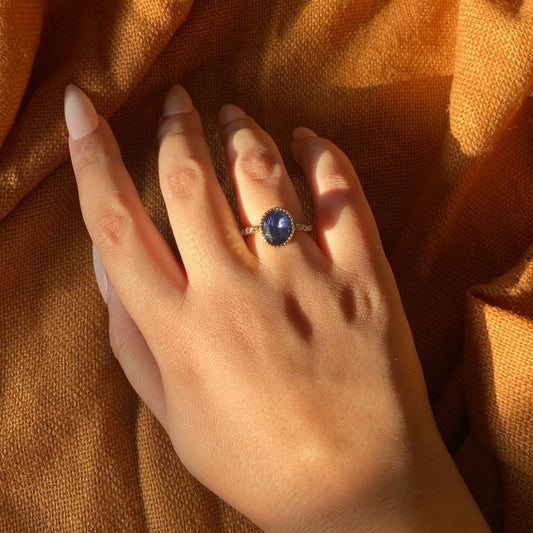 Blue stone ring