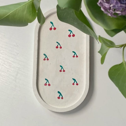 Cherry Bloom Oval Tray